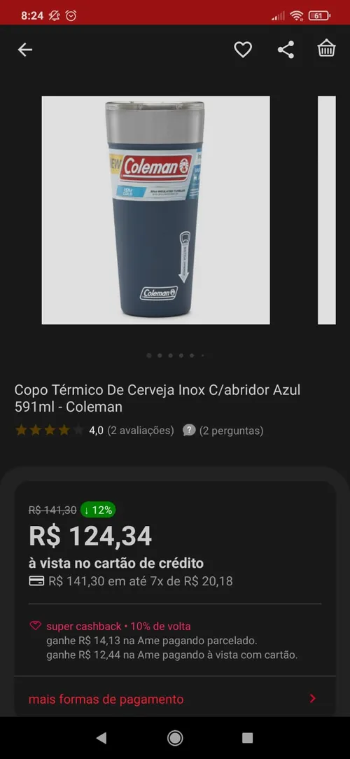 Imagem na descrição da promoção