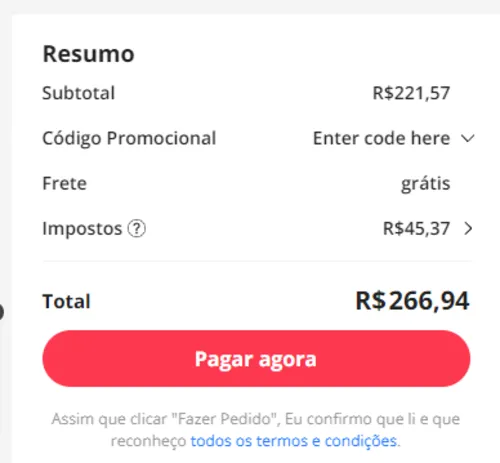 Imagem na descrição da promoção