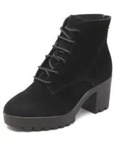 Vizzano Bota Coturno Vizzano Camurça Tratorada Preta | R$ 59,99