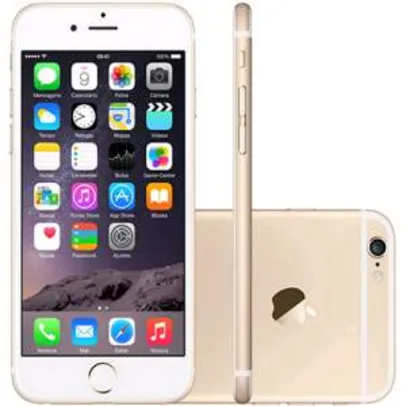 [Submarino] iPhone 6 128GB Dourado iOS 8 4G Wi-Fi Câmera 8MP - Apple por R$ 3224