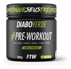 Suplemento Em Pó 300g Ftw Diabo Verde Pré Treino Pre Workout - Sabor Maça Verde