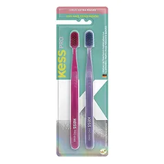 [SUPER R$11,80] Escova Dental Kess Pro Extra Macias C/2