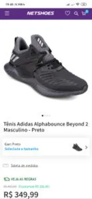 Tênis Adidas Alphabounce Beyond 2 Masculino - Preto por R$ 350