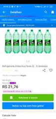 [CLUBE DA LU] Refrigerante Antarctica Soda 2L - 6 Unidades R$22