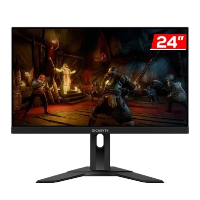 Monitor Gamer Gigabyte G24F 24" 1ms 165Hz FHD FreeSync Premium HDR Altura Ajustavel HDMI/DP, GIGABYTE G24F