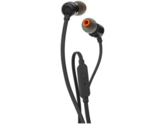 (Usuários Selecionados) Fone de Ouvido JBL - com Microfone Preto T110 - R$15,90
