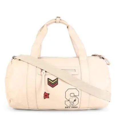 Bolsa Snoopy Barrel Bag Grande Feminina - Bege R$96