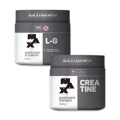 Kit Creatina 300g + Glutamina 300g Max Titanium 