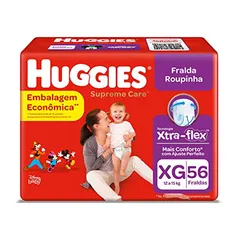 [PRIME] Fralda Huggies Supreme Care Roupinha XG - 56 fraldas