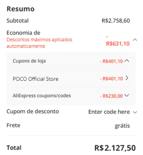 Imagem na descrição da promoção