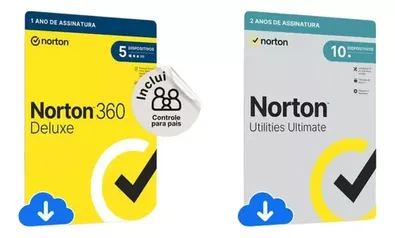 Norton 360 Antivírus Deluxe 5 Disp 12m+utilities 10 Disp 24m