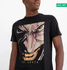 [APP] CAMISETA MANGA CURTA COM ESTAMPA CORINGA PRETO - R$18