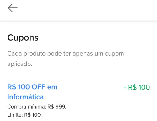 Imagem na descrição da promoção