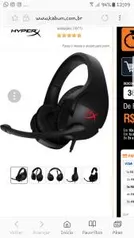 Headset Gamer HyperX Cloud Stinger  - R$ 190