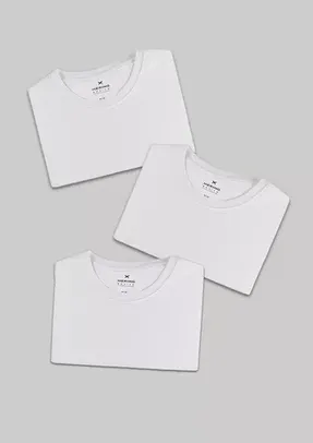 Kit Com 3 Camisetas Masculinas Básicas Hering 