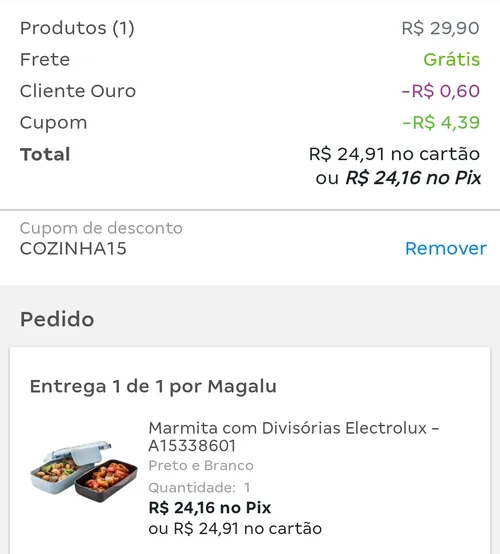 Imagem na descrição da promoção