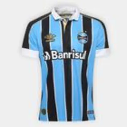 Camisa Grêmio I 19/20 Umbro Masculina - Azul+Preto