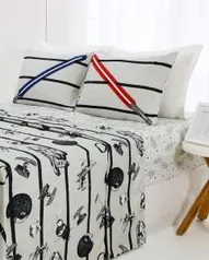 Jogo de Cama Casal Star Wars Disney Branco - R$120