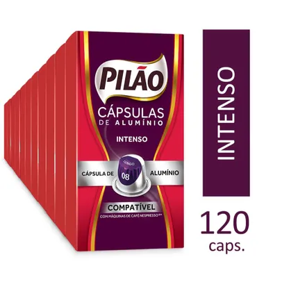 Kit 120 Cápsulas Café Pilão Intenso Nespresso