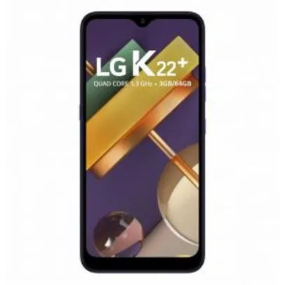 Smartphone LG K22+ LMK200BAW 3GB 64GB 6,2 13Mp+2Mp Quad-Core Azul - R$698