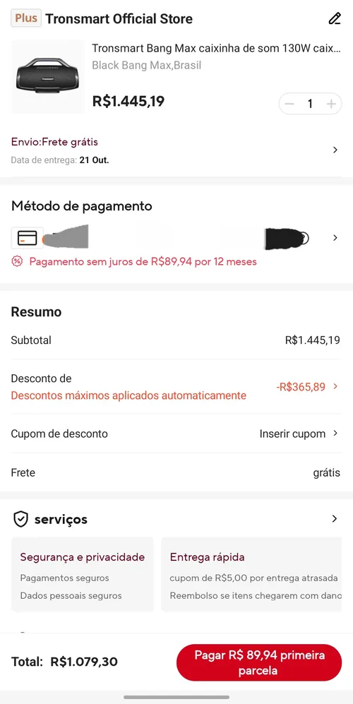 Imagem na descrição da promoção