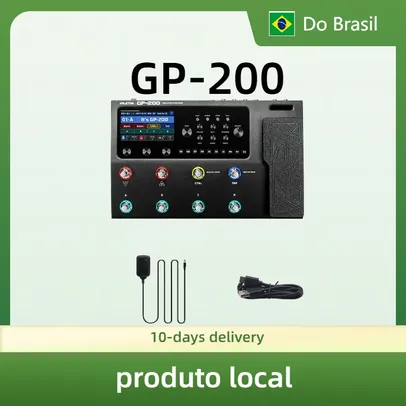 [NO BRASIL] Valeton GP 200 Brasil Guitar Bass Amplificador, Modeling IR Simulação, Multi Efeitos com EU Power FX Loop, MIDI