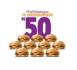 10 Cheeseburguer ou Chiken Jr - R$ 50