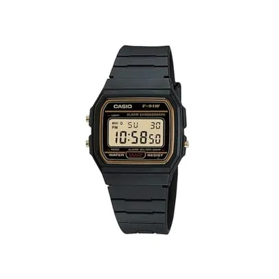 Relógio Masculino Casio Vintage F91WG9QDF, Preto