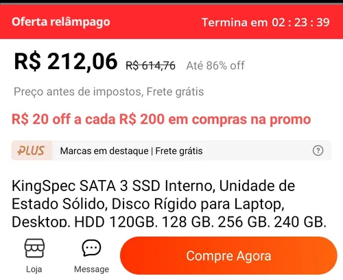 Imagem na descrição da promoção