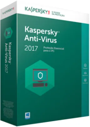 Kaspersky Anti-Virus 2017 Key (1 ano / 1 PC) R$17