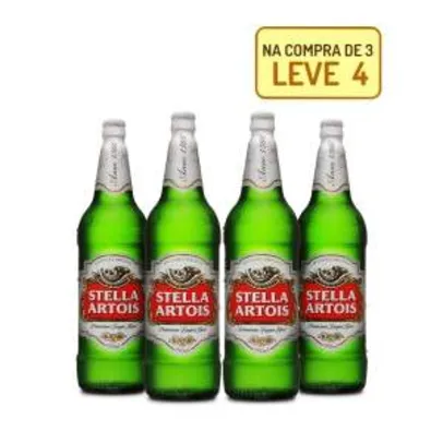 [Empório da Cerveja] Kit Stella Artois 990ML - Compre 3, Leve 4 - R$37,5