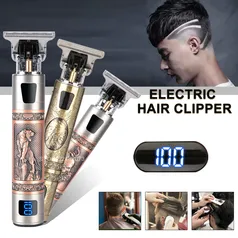 [Novo Usuário] Aparador de Cabelo T9 Electric Hair Trimmer Cordless Shaver Beard | R$8