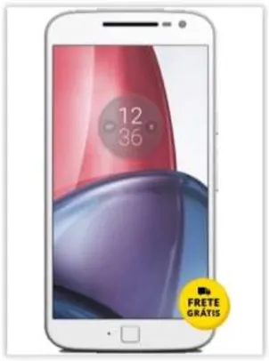 [Saraiva] Smartphone Motorola Moto G 4 Plus Branco Tela 5.5" Android™ 6.0.1 Marshmallow Câm 16Mp Dualchip 32Gb por R$ 1187