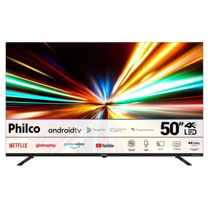 [Contas Novas] Smart Tv 50" UHD 4k Philco Dolby PTV50G10AG11SK Android Tv - Bivolt