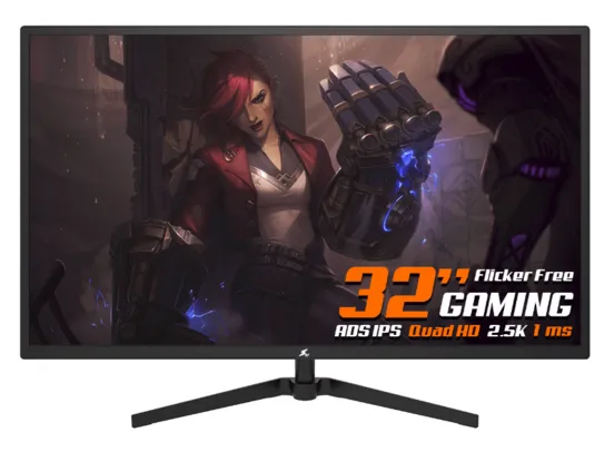 Monitor Gamer SuperFrame Precision Ultra, 31.5 Pol, Quad HD, 2.5K, 1ms, HDMI/DP/VGA, SFP3215