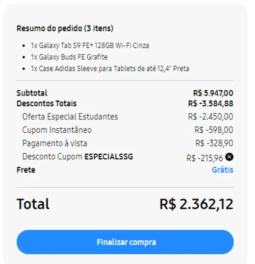 Imagem na descrição da promoção