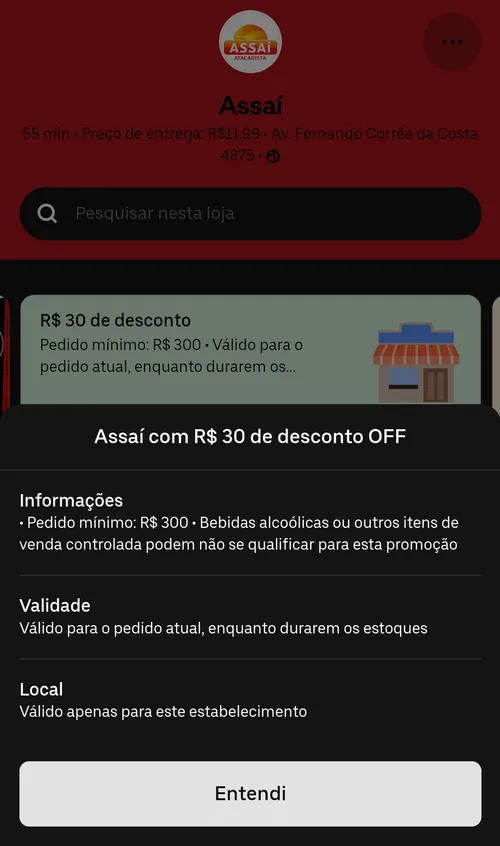 Imagem na descrição da promoção