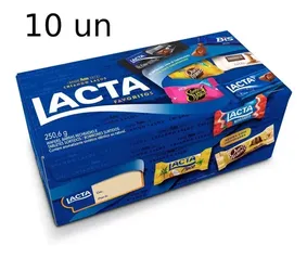 Kit 10 Caixa De Chocolates Lacta Favoritos 250,6g (R$ 8,96 uni)