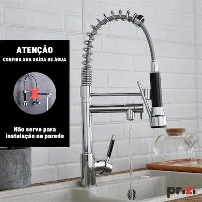 Torneira Gourmet Prizi com Spray, Monocomando - KE6024