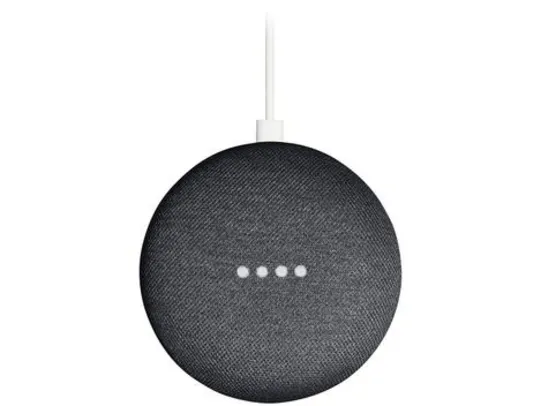 (APP + C. OURO) Nest Mini 2ª geração Smart Speaker - com Google Assistente Cor Carvão | R$159