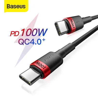 [NOVOS USUÁRIOS] Baseus Cabo 100W USB tipo C R$3