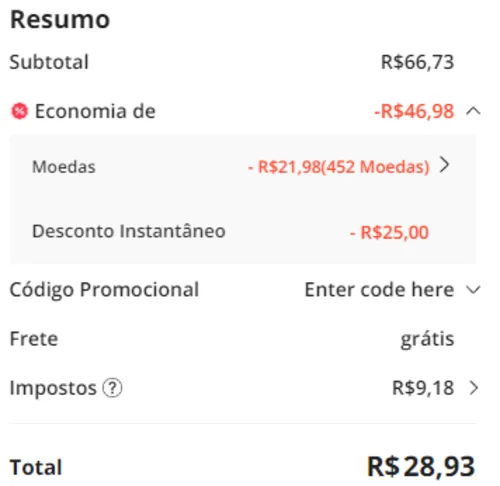 Imagem na descrição da promoção