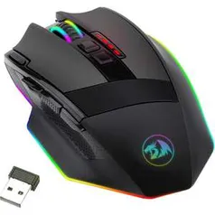 Mouse Redragon Sniper Pro M801P RGB, Wireless | R$250