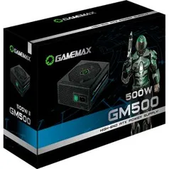 Fonte De Alimentacao Preta 500w Gamemax Gm500 80 Plus Bronze