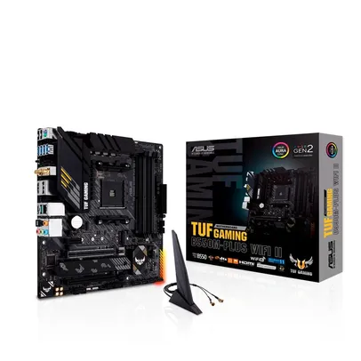 Placa-Mãe Asus TUF Gaming B550M-PLUS Wi-Fi II, AMD, mATX, DDR4, RGB, Wi-Fi - 90MB19Y0-M0EAY0