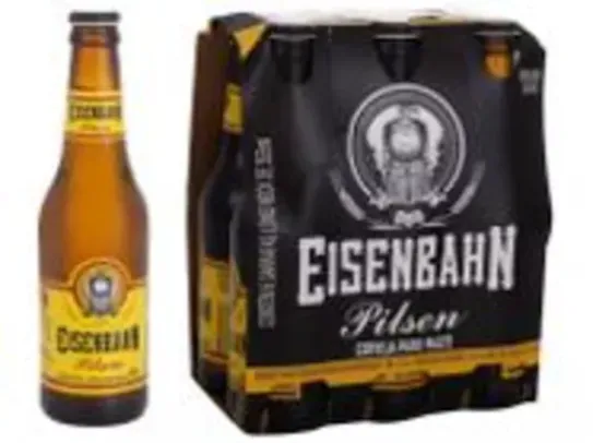 (C.Ouro) Cerveja Eisenbahn Puro Malte Pilsen 6 Unidades