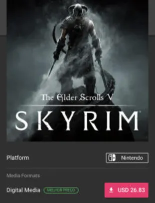 [eShop da Austrália] The Elder Scrolls V: Skyrim - Nintendo Switch
