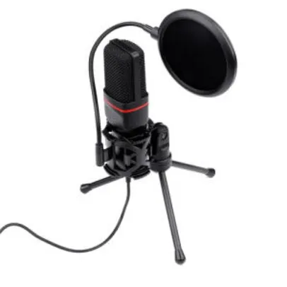 Microfone Gamer Streamer Redragon Seyfert C/ Tripé GM100 | R$ 190
