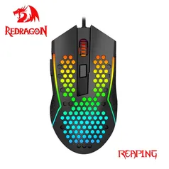 [Redragon] Reaping Mouse Gamer M987-K USB Com Fio Leve RGB 12400DPI