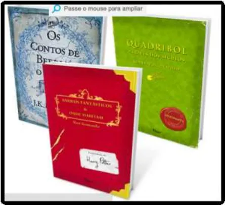 Kit Livros - A Biblioteca de Hogwarts (3 Volumes) R$ 18,00